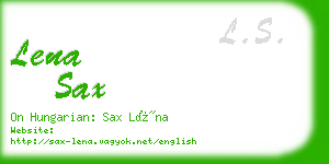 lena sax business card